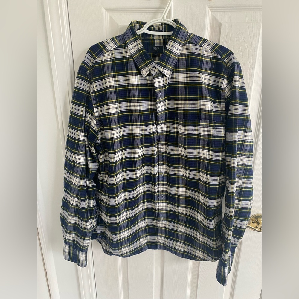 J. Crew plaid Oxford